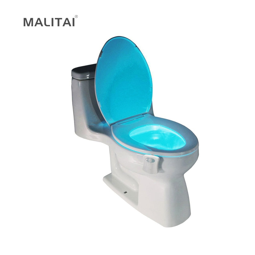 1Pcs PIR Motion Sensor Toilet Seat Novelty LED lamp 8 Colors Auto Change Infrared Induction light Bowl For Bathroom lighting