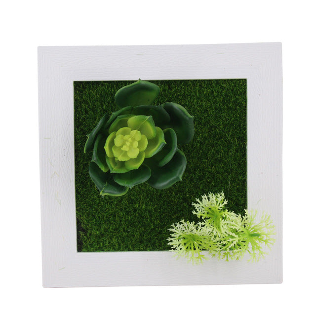 Creative 3D Artificial Plants Home Wall Sticker Decorations Resin Flower Living Room Store Ornament Accessories Free shipping