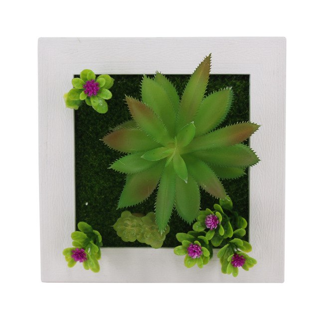 Creative 3D Artificial Plants Home Wall Sticker Decorations Resin Flower Living Room Store Ornament Accessories Free shipping