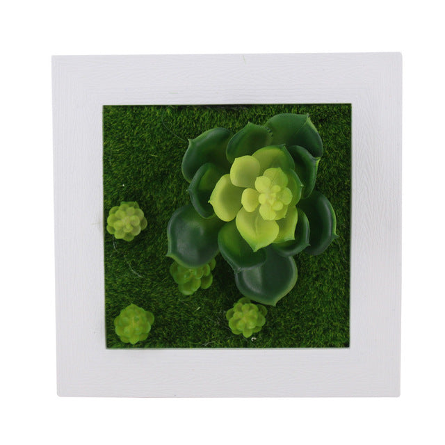 Creative 3D Artificial Plants Home Wall Sticker Decorations Resin Flower Living Room Store Ornament Accessories Free shipping