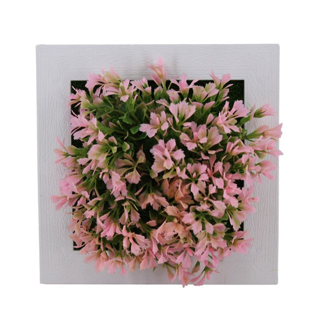 Creative 3D Artificial Plants Home Wall Sticker Decorations Resin Flower Living Room Store Ornament Accessories Free shipping