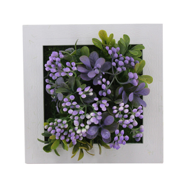 Creative 3D Artificial Plants Home Wall Sticker Decorations Resin Flower Living Room Store Ornament Accessories Free shipping