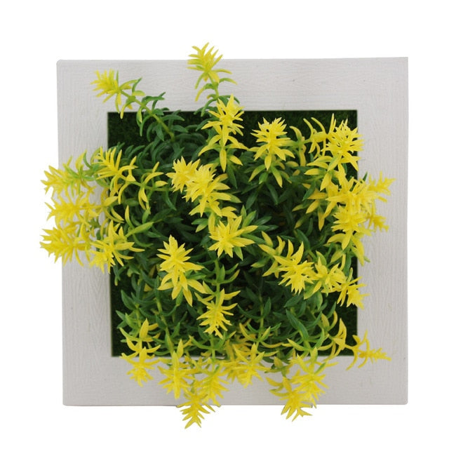 Creative 3D Artificial Plants Home Wall Sticker Decorations Resin Flower Living Room Store Ornament Accessories Free shipping