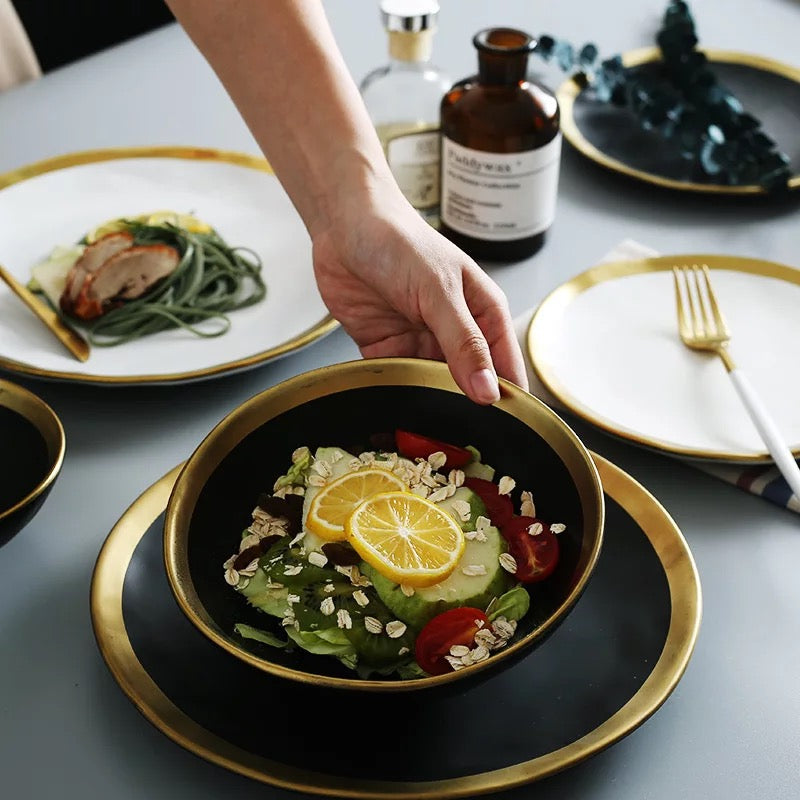 European phnom penh ceramic western food steaks and dish rice salad bowl dessert plate tableware