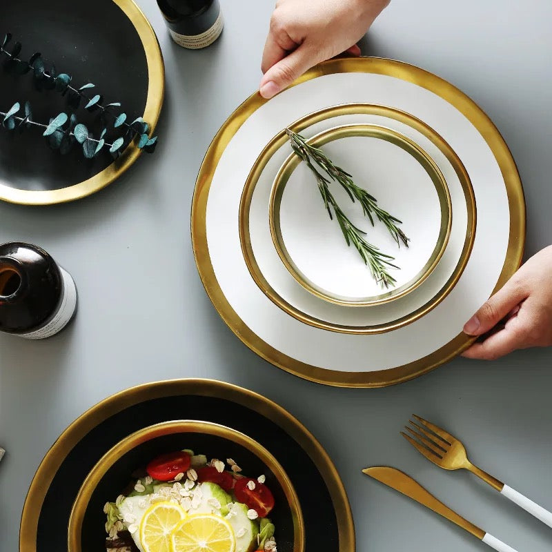 European phnom penh ceramic western food steaks and dish rice salad bowl dessert plate tableware