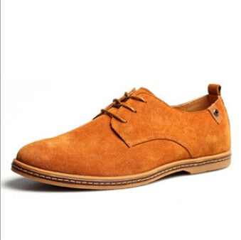 2018 fashion men casual shoes new spring men flats lace up male suede oxfords men leather shoes zapatillas hombre size 38-48