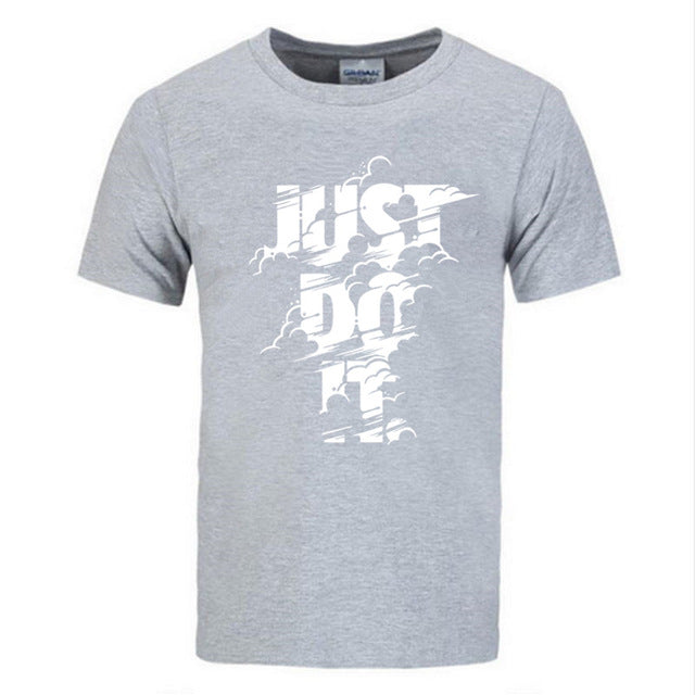 2018 New Fashion Just Do It T shirt Brand Clothing Hip Hop Letter Print Men T Shirt High Quality Cotton T-Shirt Men clothing