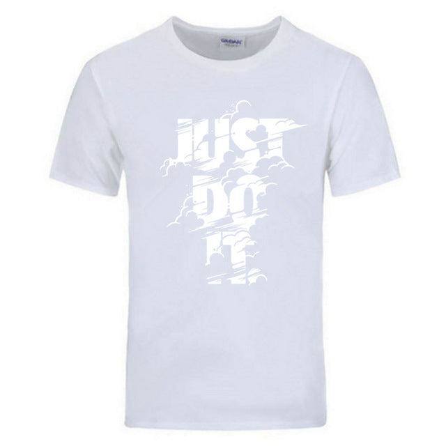 2018 New Fashion Just Do It T shirt Brand Clothing Hip Hop Letter Print Men T Shirt High Quality Cotton T-Shirt Men clothing