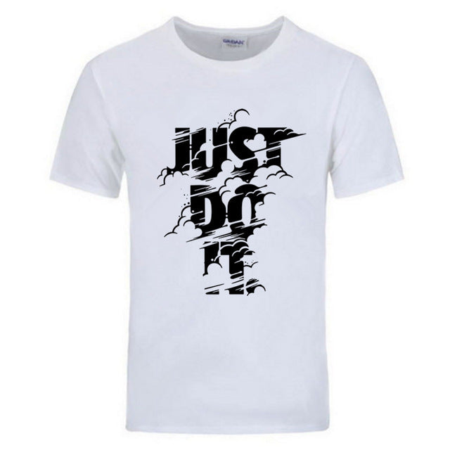2018 New Fashion Just Do It T shirt Brand Clothing Hip Hop Letter Print Men T Shirt High Quality Cotton T-Shirt Men clothing
