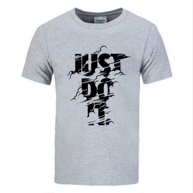 2018 New Fashion Just Do It T shirt Brand Clothing Hip Hop Letter Print Men T Shirt High Quality Cotton T-Shirt Men clothing