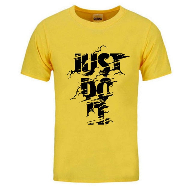 2018 New Fashion Just Do It T shirt Brand Clothing Hip Hop Letter Print Men T Shirt High Quality Cotton T-Shirt Men clothing