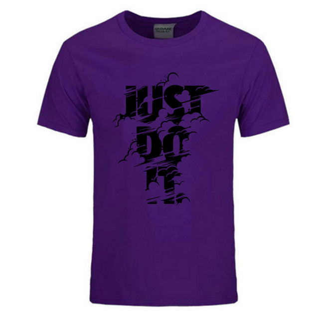 2018 New Fashion Just Do It T shirt Brand Clothing Hip Hop Letter Print Men T Shirt High Quality Cotton T-Shirt Men clothing