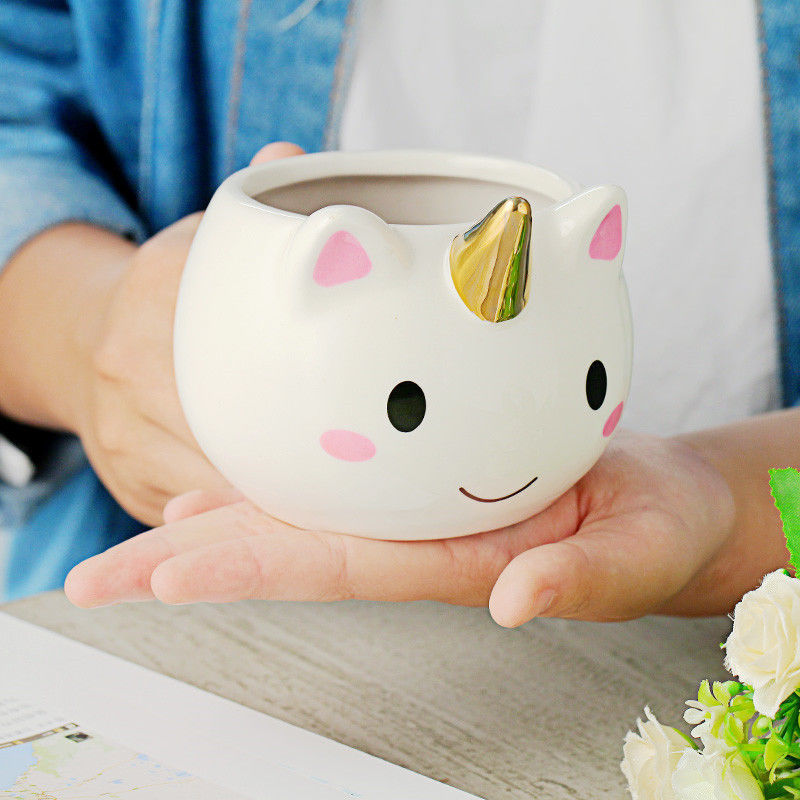 300ml 3D Unicorn Mug Creative Ceramic Coffee tea Cup Cute Cartoon Unicorn Mugs Novelty gifts Porcelain milk Cup for office