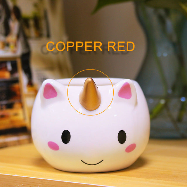 300ml 3D Unicorn Mug Creative Ceramic Coffee tea Cup Cute Cartoon Unicorn Mugs Novelty gifts Porcelain milk Cup for office
