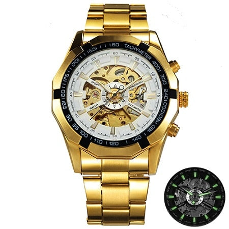 Winner Watch Men Skeleton Automatic Mechanical Watch Gold Skeleton Vintage Man Watch Mens FORSINING Watch Top Brand Luxury