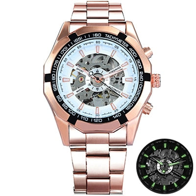 Winner Watch Men Skeleton Automatic Mechanical Watch Gold Skeleton Vintage Man Watch Mens FORSINING Watch Top Brand Luxury