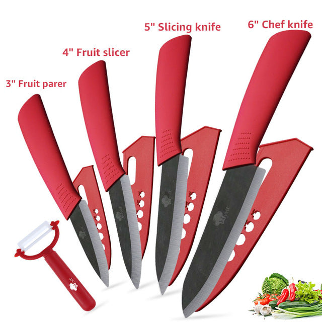 Kitchen Knives Cook Set Ceramic Knives Cook Set 3 4 5 6 inch Zirconia Ceramic Black Blade Paring Fruit Vege Chef Knife