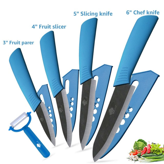 Kitchen Knives Cook Set Ceramic Knives Cook Set 3 4 5 6 inch Zirconia Ceramic Black Blade Paring Fruit Vege Chef Knife