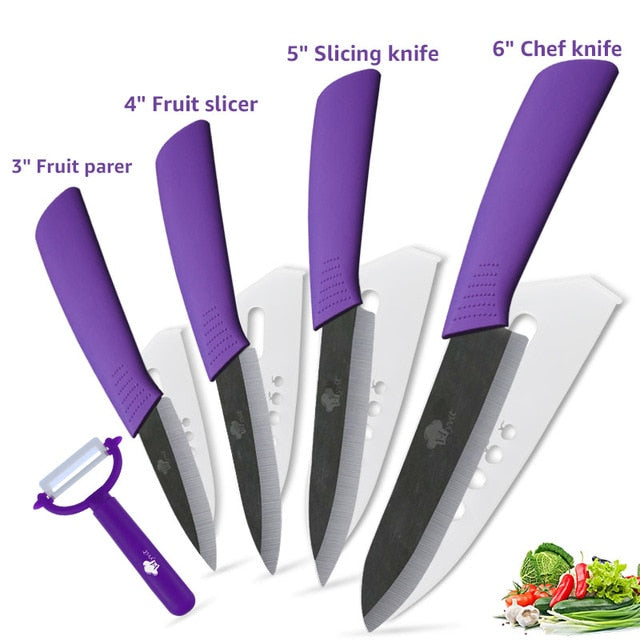 Kitchen Knives Cook Set Ceramic Knives Cook Set 3 4 5 6 inch Zirconia Ceramic Black Blade Paring Fruit Vege Chef Knife