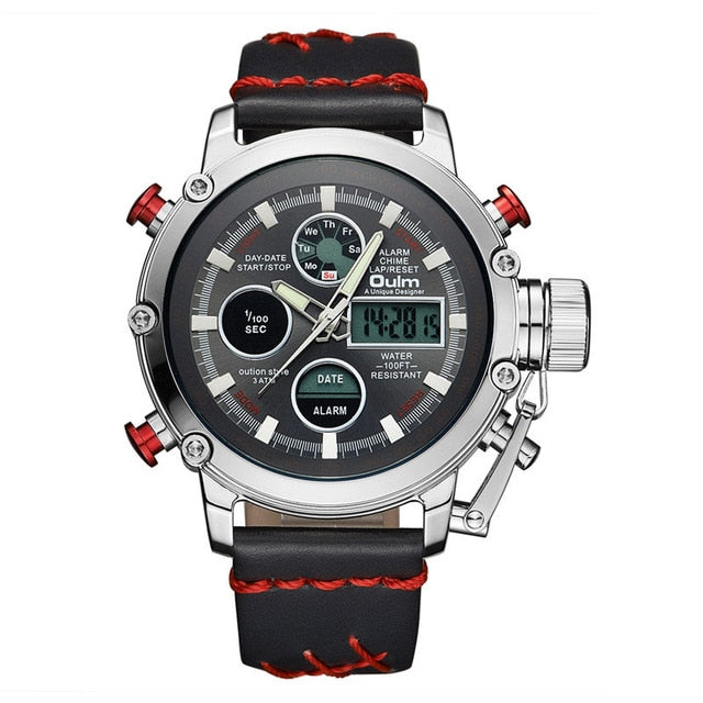 Gold Black Dual Display Watch Male Analog Digital Sports Watches Dropshipping