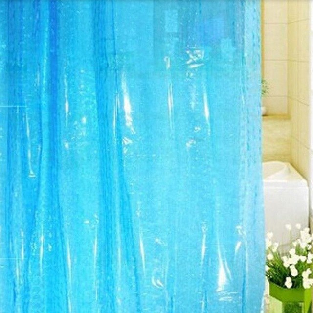 Plastic EVA 3D Shower Curtains Transparent Green Blue Bathroom Curtains Luxury Bath Screen Waterproof Curtains Bathroom Products