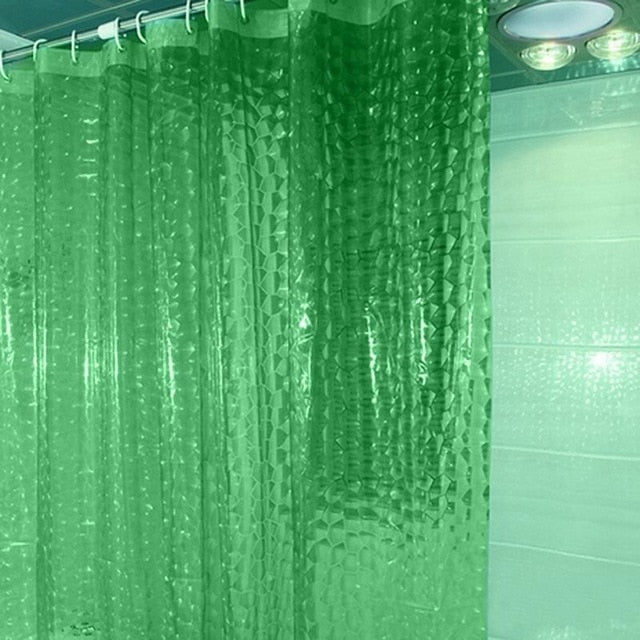 Plastic EVA 3D Shower Curtains Transparent Green Blue Bathroom Curtains Luxury Bath Screen Waterproof Curtains Bathroom Products