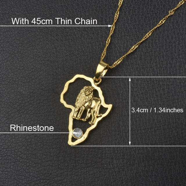 Anniyo 9 Style Africa Map Pendant Necklace for Women Men Silver/Gold Color Ethiopian Jewelry Wholesale African Maps Hiphop Item