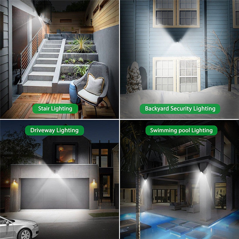ARILUX PIR Motion Sensor Solar Lamp 10W LED Light 66 COB LED Waterproof Light Outdoor Wide Angle Wall Lamp