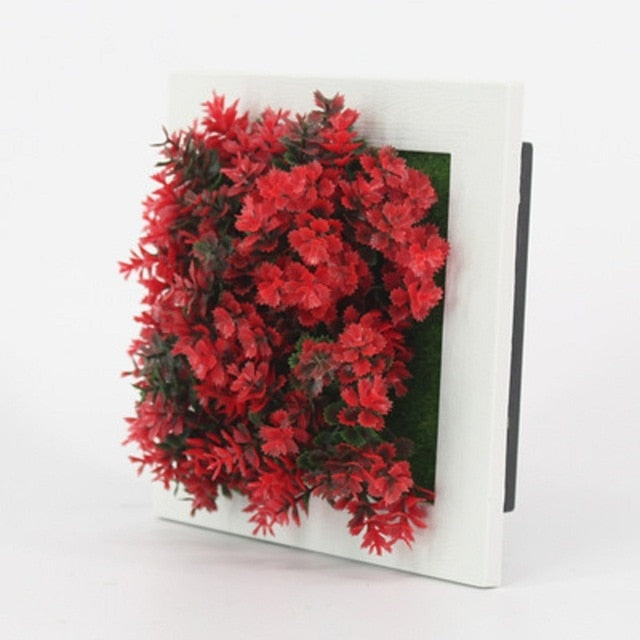 Creative 3D Artificial Plants Home Wall Sticker Decorations Resin Flower Living Room Store Ornament Accessories Free shipping